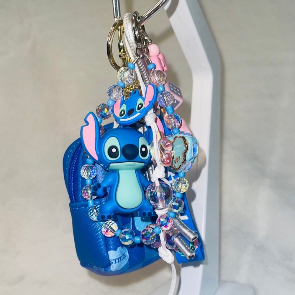 Blue Character Mini Backpack Keychain - image 1